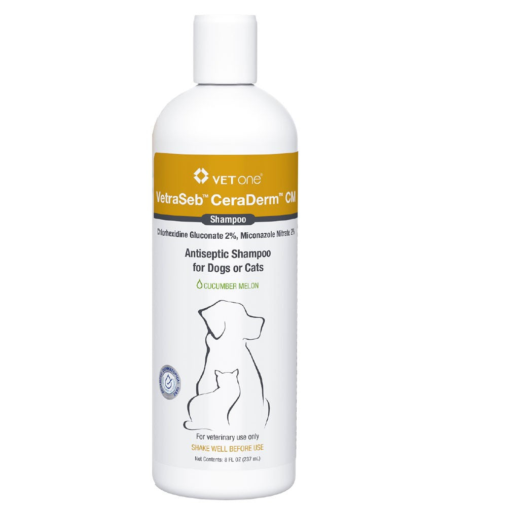 EntirelyPets Pharmacy VetraSeb CeraDerm CM Antiseptic Shampoo for Dogs or Cats, 8oz