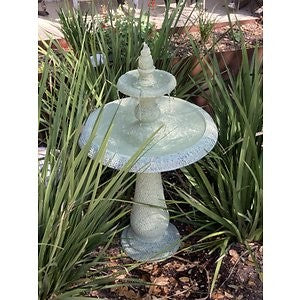 Exaco Tiered Bird Bath, Mint/Pastel Green