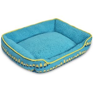 Fetch For Pets Minions Minions In A Row Cuddler Dog Bed, Blue/White