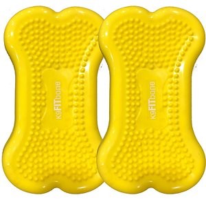 FitPAWS K9FITbone Dog Training Mini Regular Balancing Bone, Yellow, 2 count