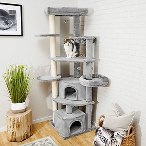 Frisco 76-in XXL Heavy Duty Cat Tree, Gray