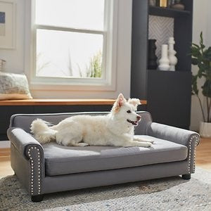 Frisco Sofa Pet Bed with Removable Cover Large Gray Mutty Cat