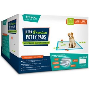 Frisco Non-Skid Ultra Premium Dog Training & Potty Pads, 22 x 23-in, 150 count, Unscented