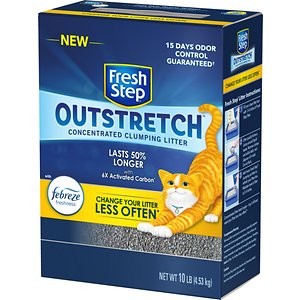 Fresh Step Outstretch Concentrated Febreze Freshness Scented Clumping Clay Cat Litter, 10-lb box