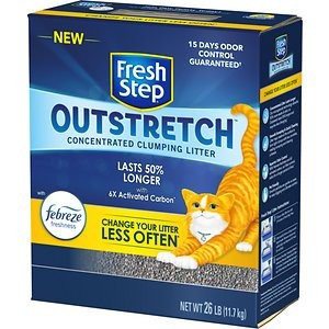 Fresh Step Outstretch Concentrated Febreze Freshness Scented Clumping Clay Cat Litter, 26-lb box