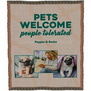 Frisco Funny Pet & Home Collage Woven Photo Throw Personalized Blanket, 50" x 60"