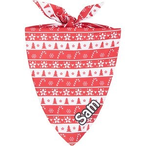 Frisco Fair Isle Personalized Dog & Cat Bandana, Small