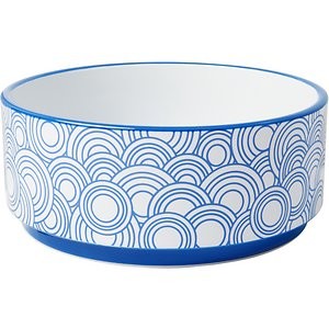 Frisco Blue Oriental Non-skid Ceramic Dog Bowl, 8 Cups