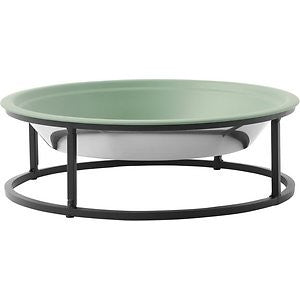 Frisco Elevated Non-skid Stainless Steel Dog & Cat Bowl, Artichoke Green, 5.5 Cups