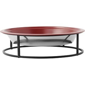 Frisco Elevated Non-skid Stainless Steel Dog & Cat Bowl, Maroon Red, 10 Cups