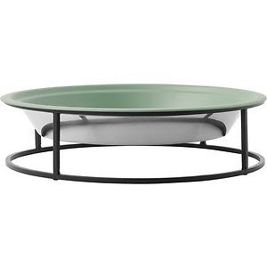 Frisco Elevated Non-skid Stainless Steel Dog & Cat Bowl, Artichoke Green, 14 Cups