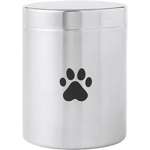 Frisco Fish Bone Print Stainless Steel Storage Canister, Sliver, 10.5 Cups