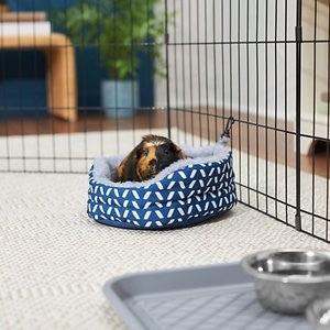 Frisco Small Pet Herringbone Plush Oval Cuddler