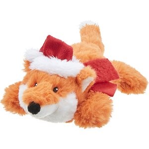 Frisco Holiday Fox Plush Squeaky Dog Toy, Small