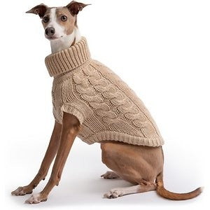 GF Pet Chalet Dog Sweater, Oatmeal , XX-Small