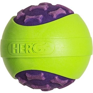 HeroDog Outer Armor Ball Dog Toy, Purple, Small