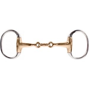 Horze Equestrian Copper Lozenge Link Eggbutt Snaffle Horse Bit, 5