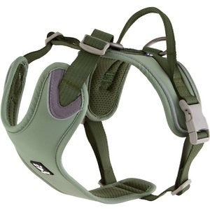 Hurtta Weekend Warrior ECO Reflective Dual Clip Dog Harness, Hedge, 16 to 20-in chest