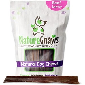 Nature Gnaws Beef Jerky Chews Dog Treats, 10 count