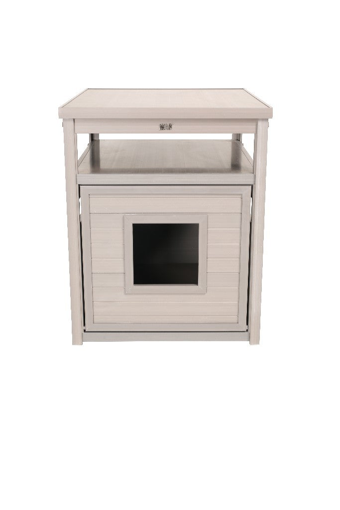 New Age Pet Jumbo LitterLoo Litter Box Cover, End Table in Gray - New Age Pet EHLB802-05