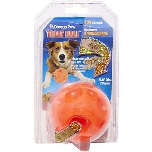 Omega Paw Tricky Treat Ball Dog Toy, Small