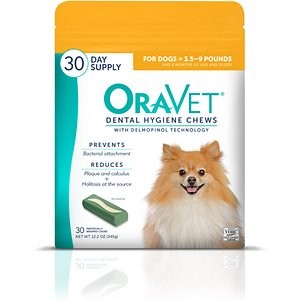 OraVet Dental Care Hygiene Chews for Dogs, 3.5 - 9 lbs, 30 count