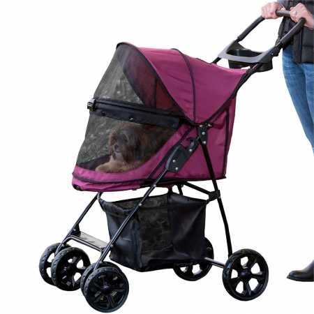 Muttycat No-Zip Pet Stroller, Boysenberry - Pet Gear PG8030NZBB