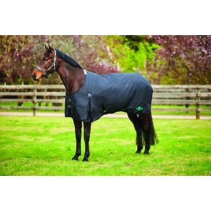 Saxon 1200D With Gusset Standard Neck Medium II Horse Blanket, Black/Black, 78-in