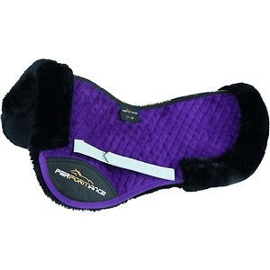 Shires Equestrian Products Performance Suede Half Horse Pad, Plum, 21 x 10-in