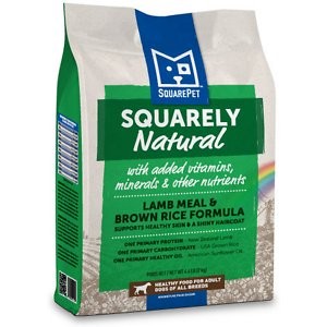 SquarePet Squarely Natural Lamb Meal & Brown Rice Formula Dry Dog Food, 4.4-lb bag