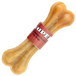 The Rawhide Express Natural Pressed Rawhide Dog Bone, 8-in