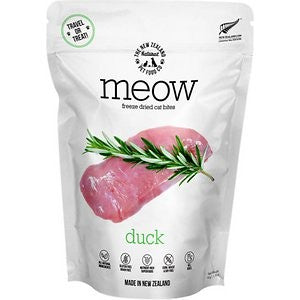 The New Zealand Natural Pet Food Co. Meow Duck Grain-Free Freeze-Dried Cat Treats, 1.76-oz bag