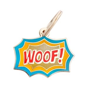 Two Tails Pet Company Personalized Woof! Dog & Cat ID Tag