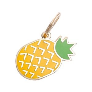 Two Tails Pet Company Personalized Pineapple Dog & Cat ID Tag