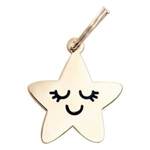 Two Tails Pet Company Personalized Smiling Star Dog & Cat ID Tag