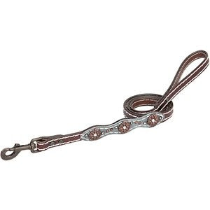 Weaver Pet Savannah Leather Dog Leash, 4-ft long, 3/4-in wide