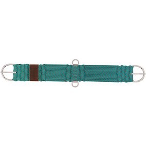 Weaver Leather EcoLuxe Straight Horse Cinch, Turquoise/Charcoal, 30-in