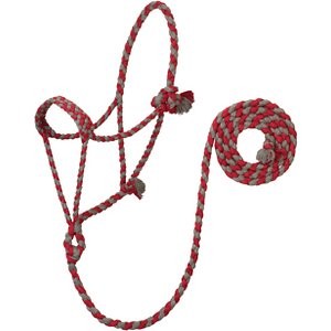 Weaver Leather EcoLuxe Braided Rope Horse Halter, Dark Red/Charcoal