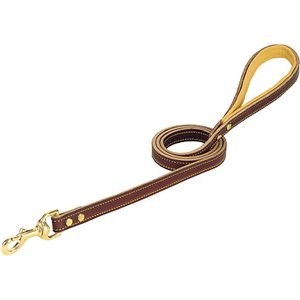 Weaver Pet Deer Ridge Leather Dog Leash, 6-ft long, 3/4-in wide