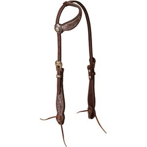 Weaver Leather Patina Rose Sliding Ear Horse Headstall