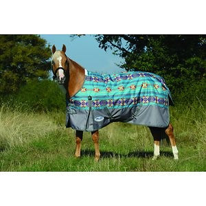 WeatherBeeta Comfitec Essential Standard Neck Medium Horse Blanket, Aztec Print, 69-in