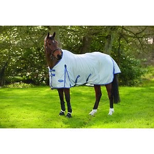 WeatherBeeta Comfitec Airflow II Standard Neck Horse Blanket, Gray/Blue/Gray, 84-in