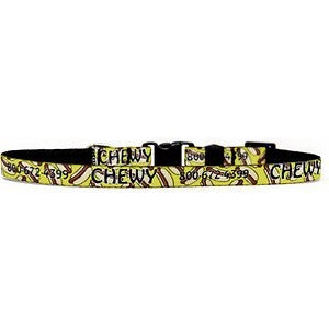 Yellow Dog Design Hot Dogs Polyester Personalized Standard Dog Collar, X-Small